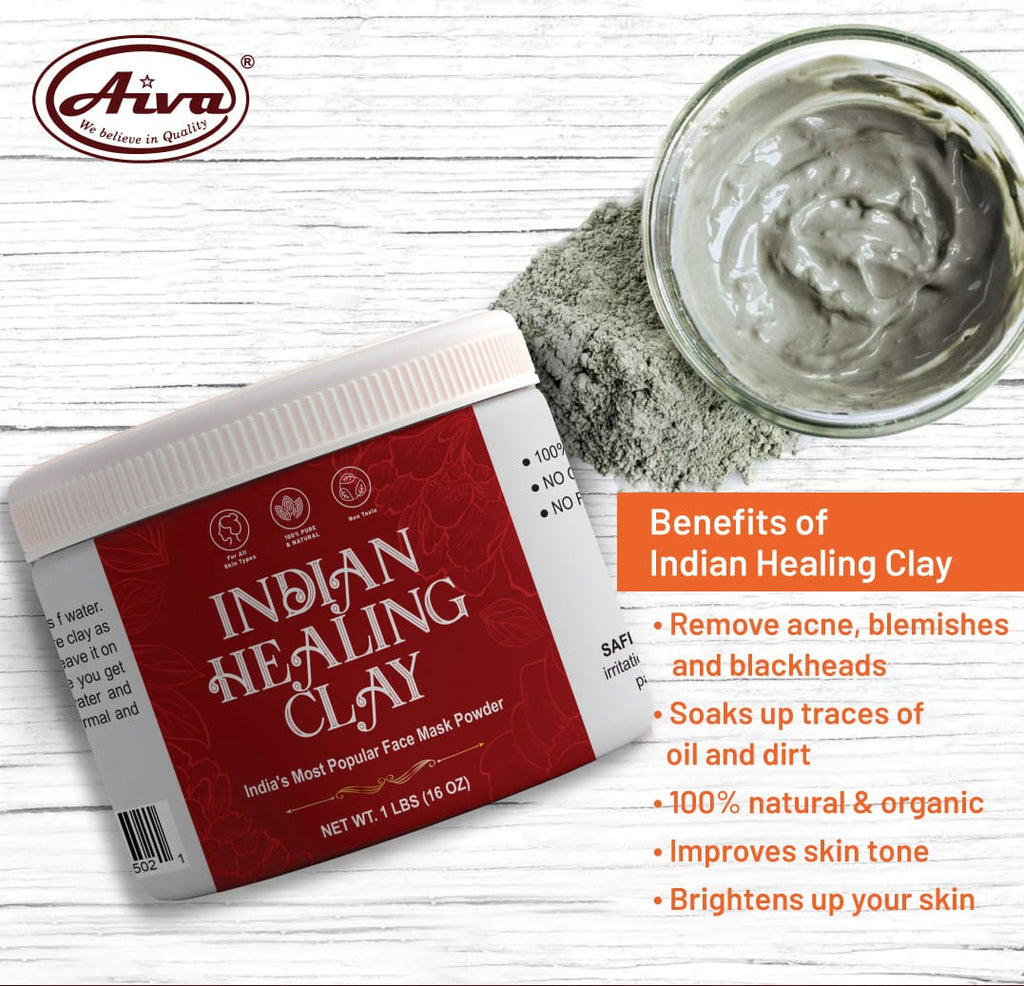 Indian Healing Clay 1 lb. - 100% Natural Calcium Bentonite Clay